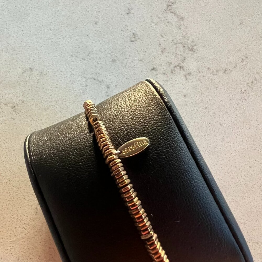 Serefina Anthropologie Gold Tone Stacking Bracelet.